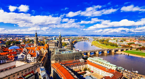 istock Travel in Germany - panoramic view of beautiful Dresden 918399996