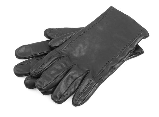 istock Men's black leather gloves 918400306