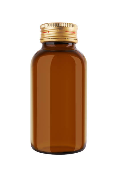 istock Medicine bottle of brown glass 918400314