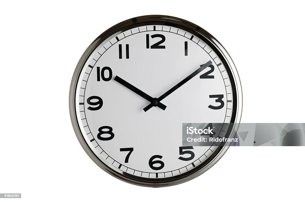 Clásico aislado reloj - Foto de stock de Reloj de pared libre de derechos