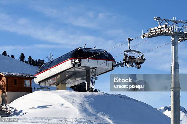 Ski Lift In The Alps Stock Photo - Download Image Now - After Work, Animal Hump, Color Image