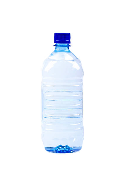 istock Blue bottle of mineral water isolated on white background. 91841823