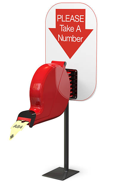 Ticket Dispenser Isolated Stock Photo - Download Image Now - Number  Dispenser, Machinery, Number - iStock