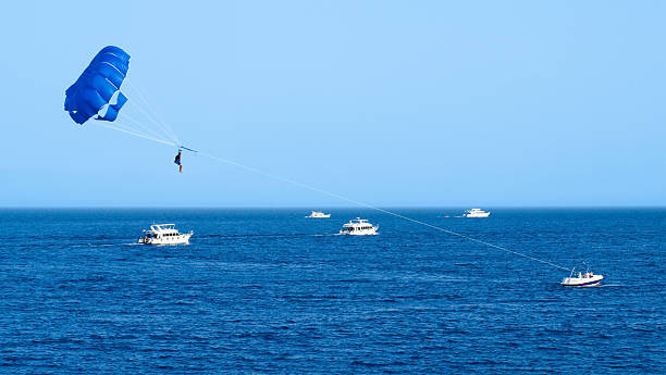 Parasailing stock photo