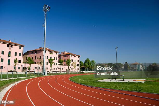 Running Track Stock Photo - Download Image Now - Aspirations, Athleticism, Blue