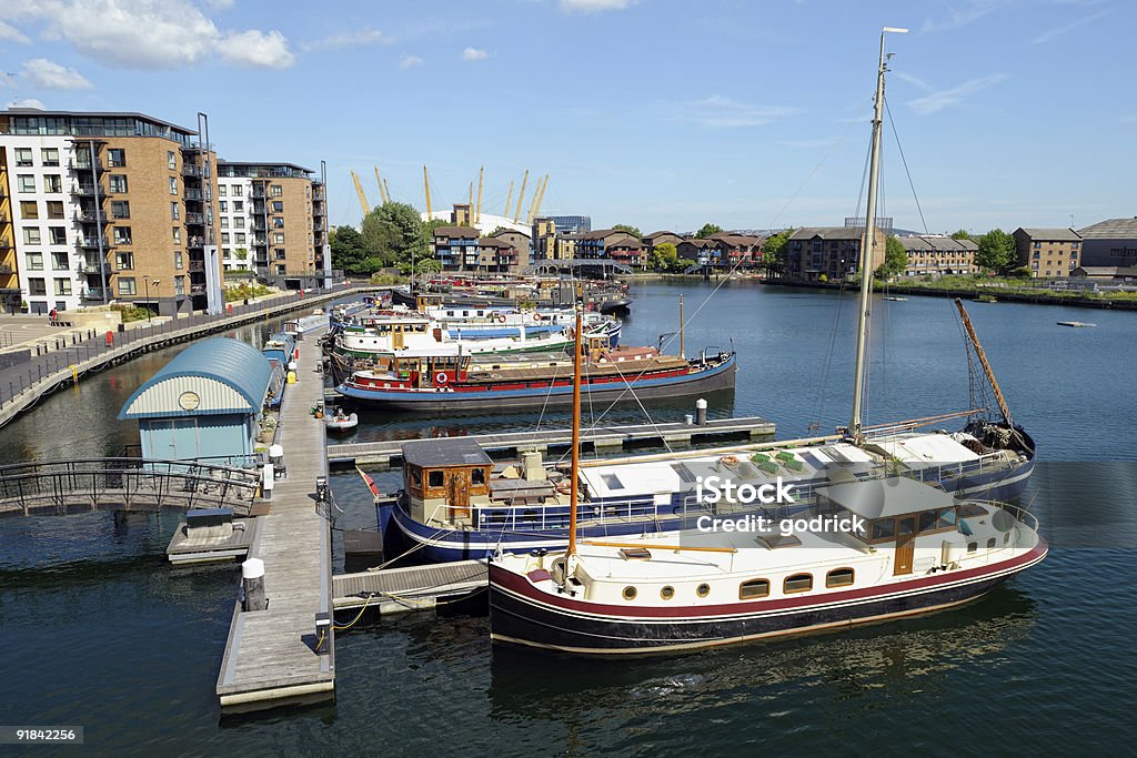 Blackwall bacia Docklands Londres, Inglaterra, Reino Unido - Royalty-free Canary Wharf Foto de stock