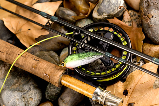 istock Flyfishing rod and reel 91842422