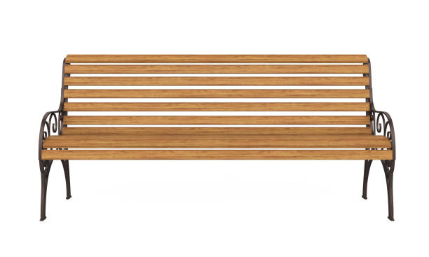 istock Wooden Park Bench Isolated 918425698