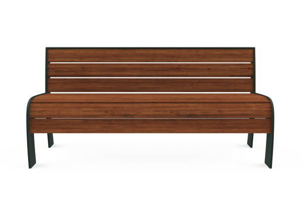 istock Wooden Park Bench Isolated 918425890