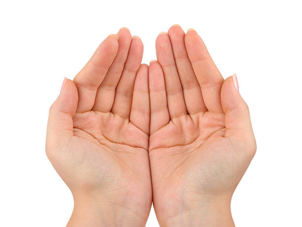 istock A woman holding out her empty hands 91842601