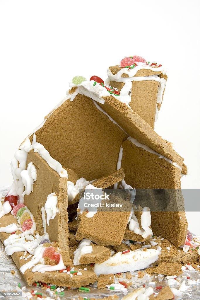 ginger bread house remains  Gingerbread House Stock Photo