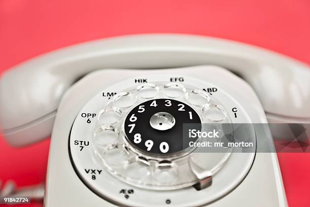 Retro Phone Stok Fotoğraflar & Gri‘nin Daha Fazla Resimleri - Gri, Çevirmeli Telefon, 1 Rakamı