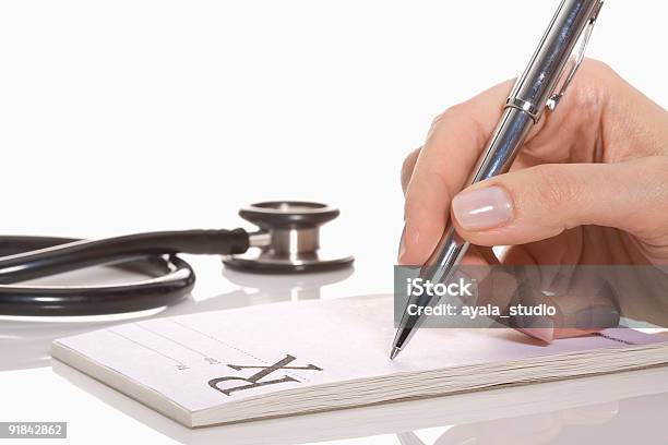 Doctor And Prescription Stock Photo - Download Image Now - Prescription, Writing - Activity, Doctor