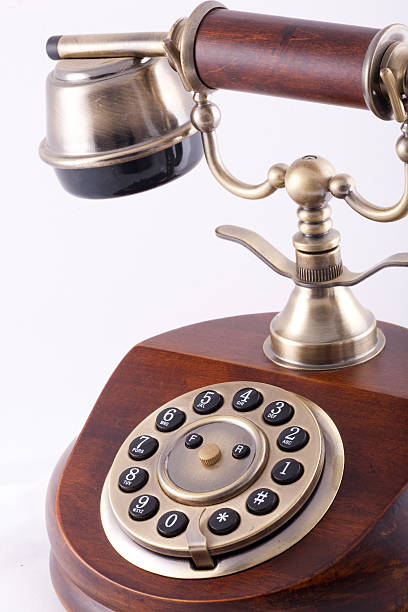 istock Old wood phone 91843418