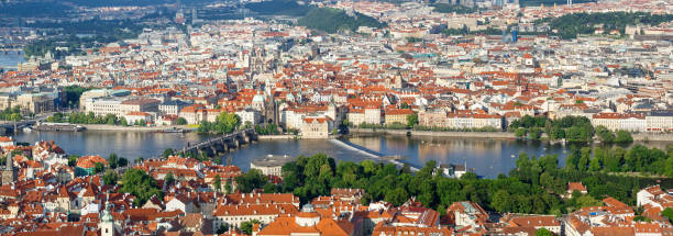 istock Panorama of Prague Old Town with red roofs 918444530