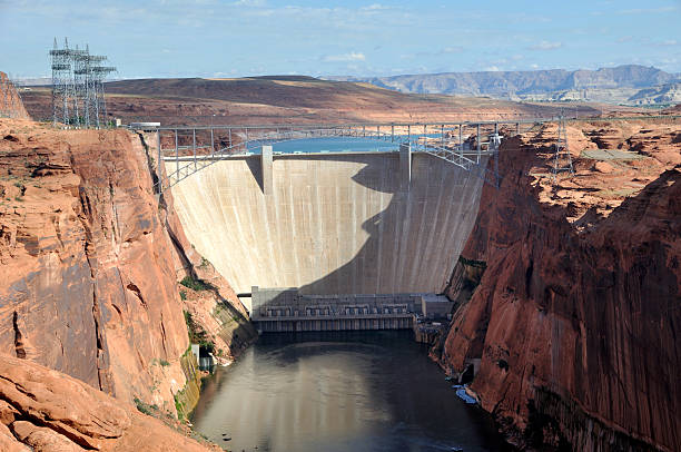 Represa de Glen Canyon e do Lago Powell - foto de acervo