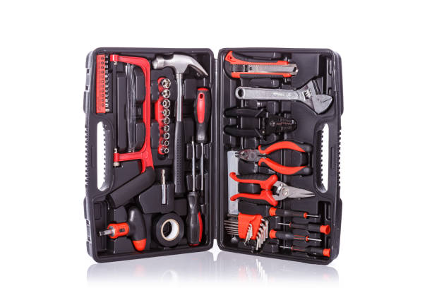 istock New square black tool box. Studio shot isolated on white 918447360