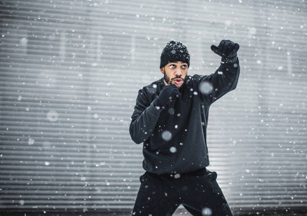 istock Male Athlete Exercising Outdoors in Winter 918448224