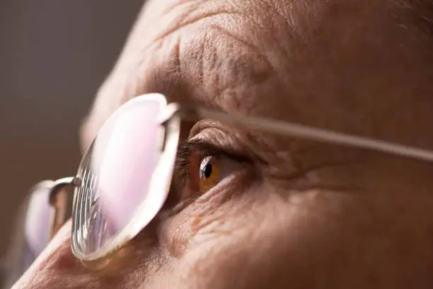 Photo of Close up mature woman's eye.