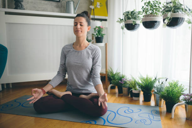 istock Yoga At Home 918450980