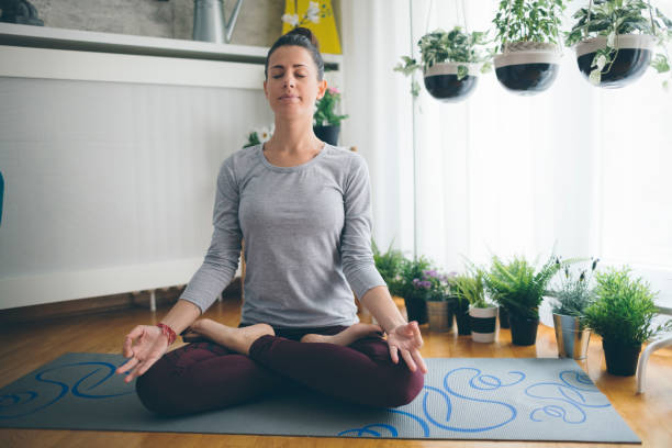 istock Yoga At Home 918451700
