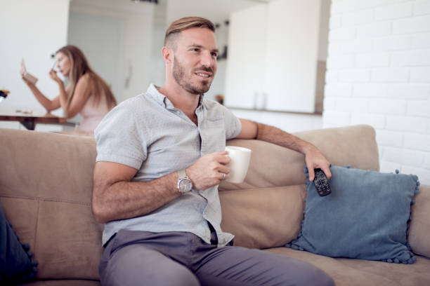 istock Couple spending time together at home 918452130