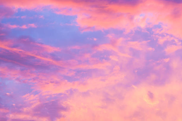 istock Beautiful sunset sky abstract background. Sky with red pink clouds. Nature background. 918455422