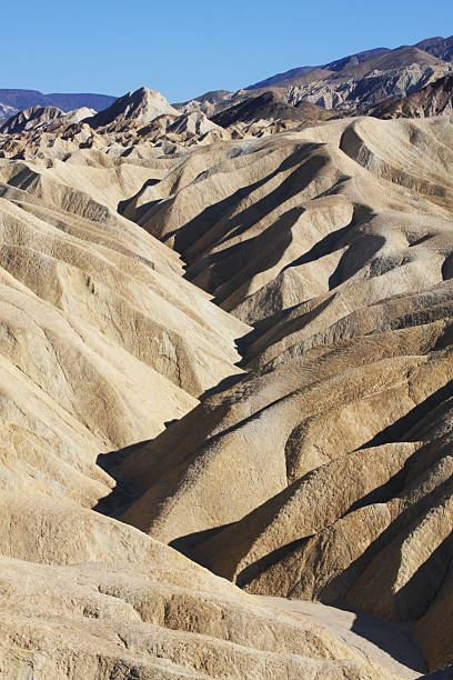 The desert ridges of Zabriskie point stock photo