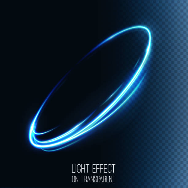 неоновые размытые круги при движении - glowing curve shiny backgrounds stock illustrations