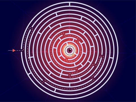 Labrinth Shape Labyrinth Shape Design Element Halloween Game Stock Illustration ...