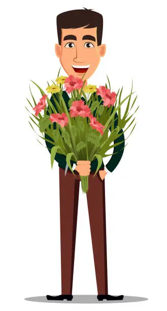 Vector illustration of Postcard to the 8th of March (Women's Day).