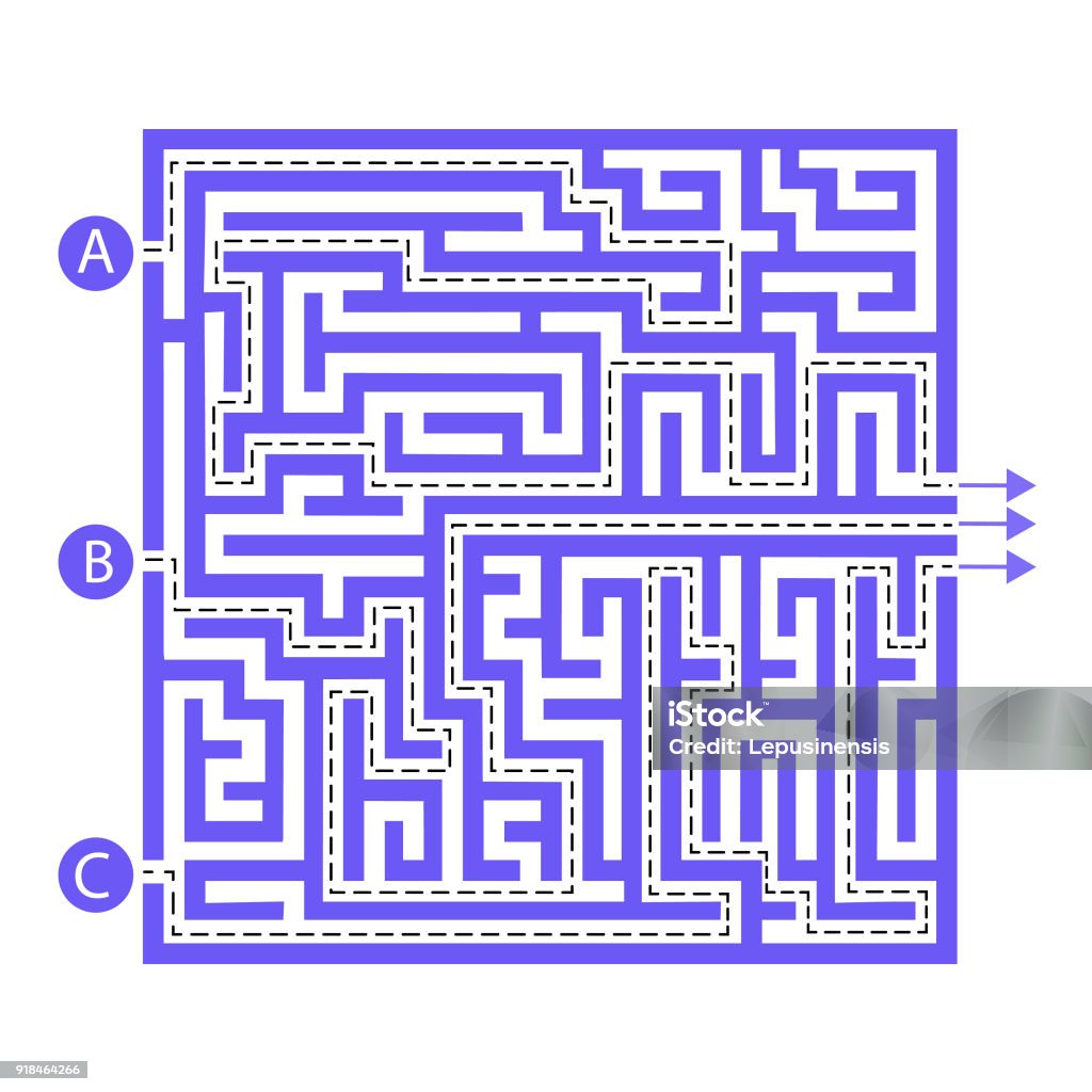 Yếu Tố Thiết Kế Hình Dạng Mê Cung Ba Lối Vào Một Lối Ra Và Một Lối ...