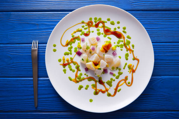 istock Ceviche recipe modern gastronomy style 918469818