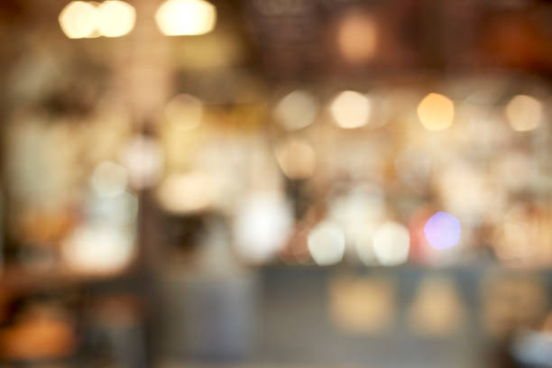 istock Blur  cafe restaurant with abstract bokeh light image background 918478642