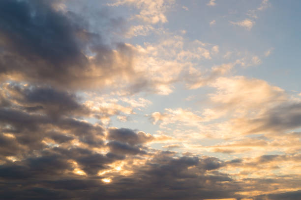istock Colorful clouds on the  blue sky at sunset or sunrise 918488352