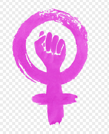 Hand drawn illustration of Feminism protest symbol