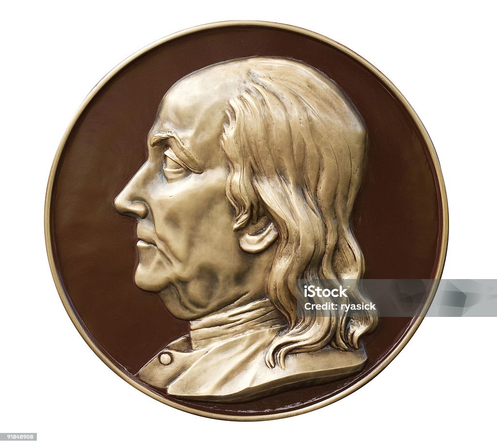 Benjamin Franklin busto perfil - Foto de stock de Benjamín Franklin libre de derechos