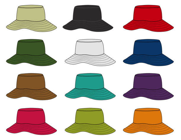 istock Illustration of safari hat / color variations 918489178