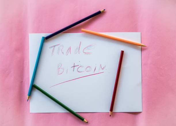 istock trade bitcoin word on paper 918492810
