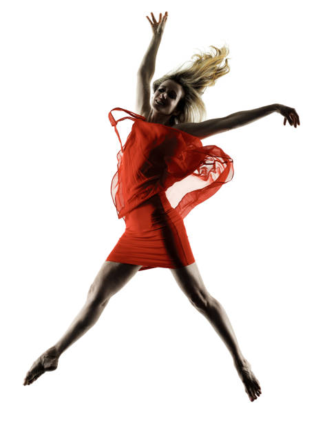 istock modern dancer dancing woman  isolated silhouette 918493092