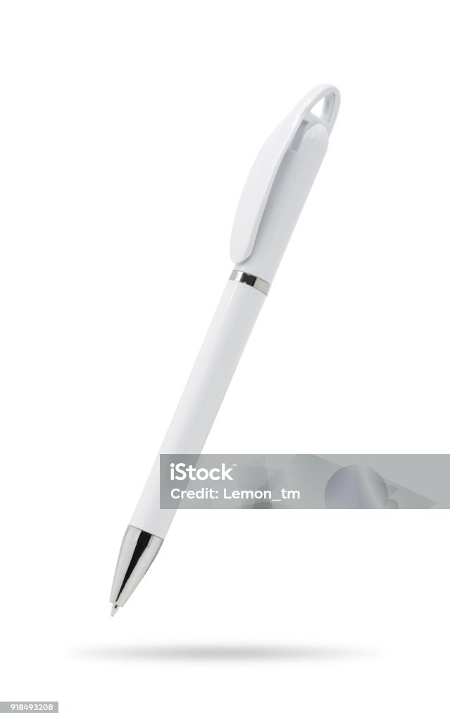 Pen isolated on white background. Template of ballpoint pen for your design. ( Clipping paths ) Pen Stock Photo