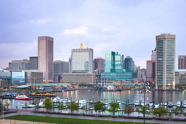 istock Downtown city skyline and Inner Harbor of Baltimore 918493216