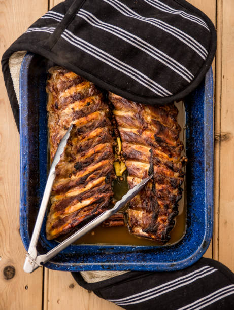 istock Home baked Pork spare ribs with barbecue sauce 918497564