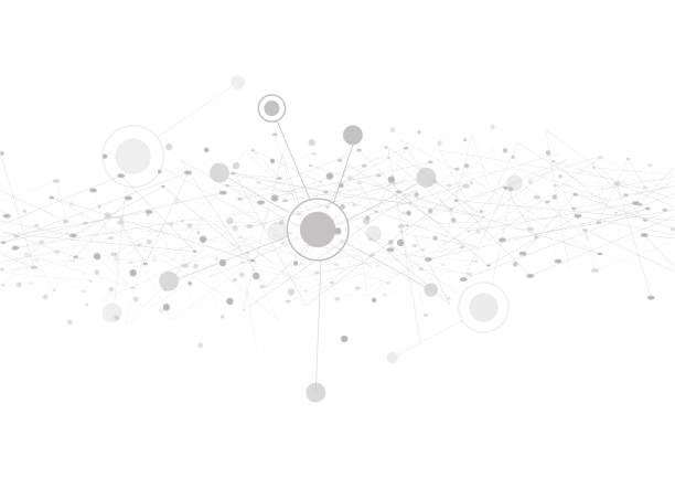 abstraktní čáry teček spojující síť pro pozadí. vektorové ilustrační pozadí. - tvorba sítě kontaktů stock ilustrace