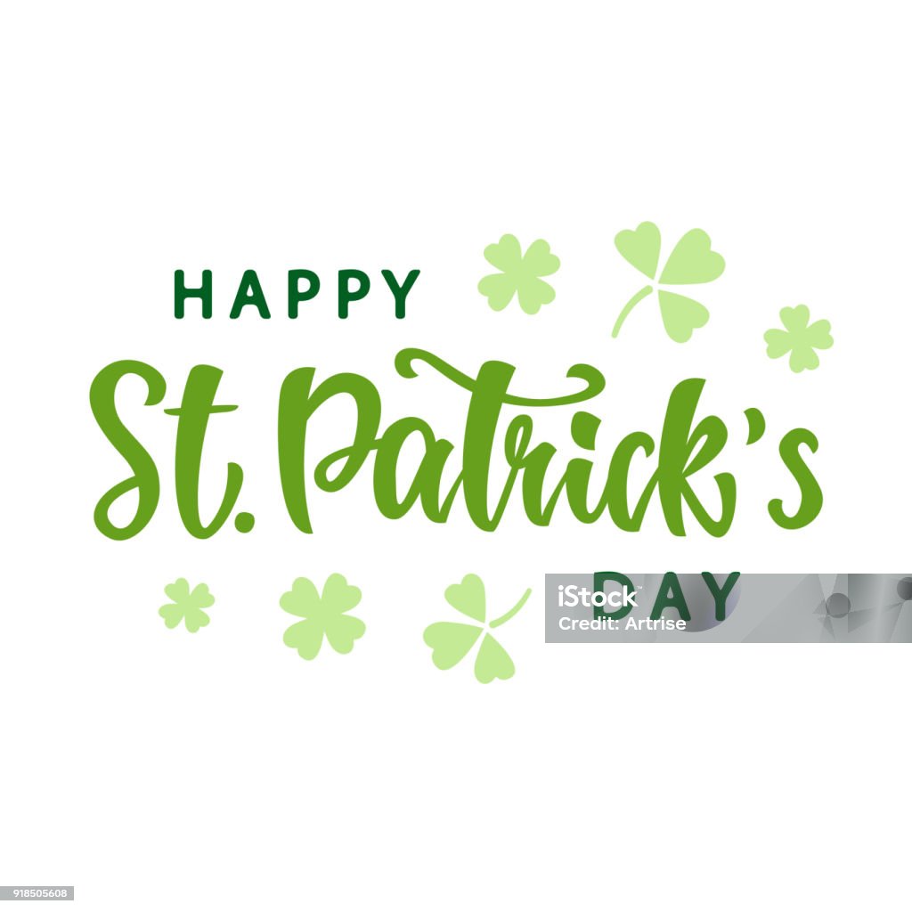 Salutation affiche de la fête de la Saint Patrick heureux - clipart vectoriel de Saint Patrick libre de droits