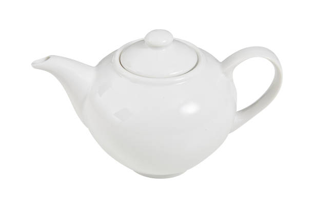 istock Kettle. White. View from above. For making tea. Isolated. For your design. 918505652