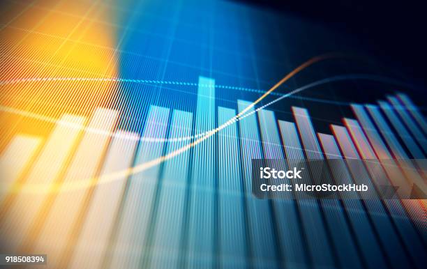 Financial And Technical Data Analysis Graph Showing Search Findings Stock Photo - Download Image Now