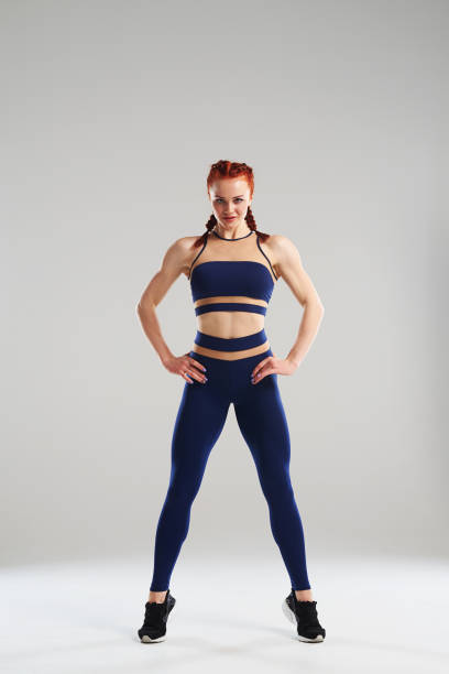istock beautiful sportswoman in blue 918509582