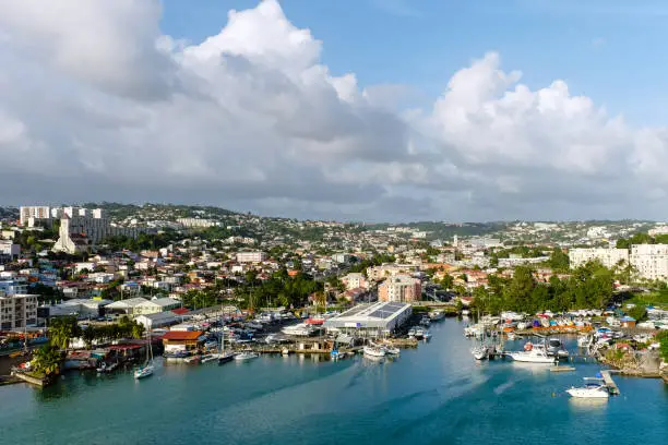 A view from ship on capitol Fort de France - Martinique