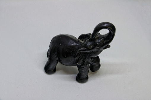 Elephant statuette.Selective focus.